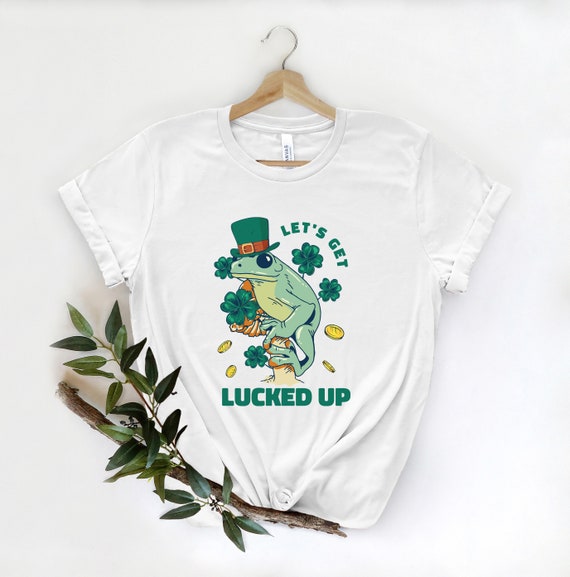 Let's Get Lucked Up, Patrick's Day Shirt, Lucky Frog Shamrock