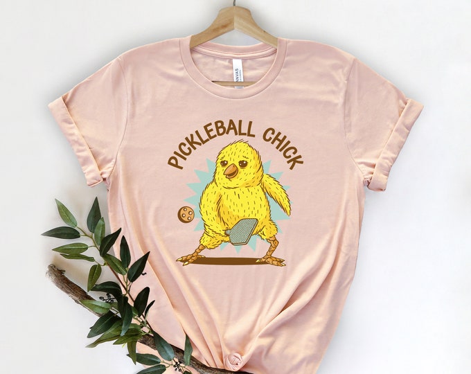 Pickleball T-shirt,Funny Chick Play Pickleball Shirt,Pickleball Player Gift, Racquetball Tshirt, Paddleball Sport T-shirt, Shirts For Sport