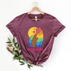 LGBTQ Proud Mama Shirt, Rainbow Mama Bear and Baby Bear Shirt, Gay Pride Shirt, Rainbow Shirt, LGBT Proud Mom Tee