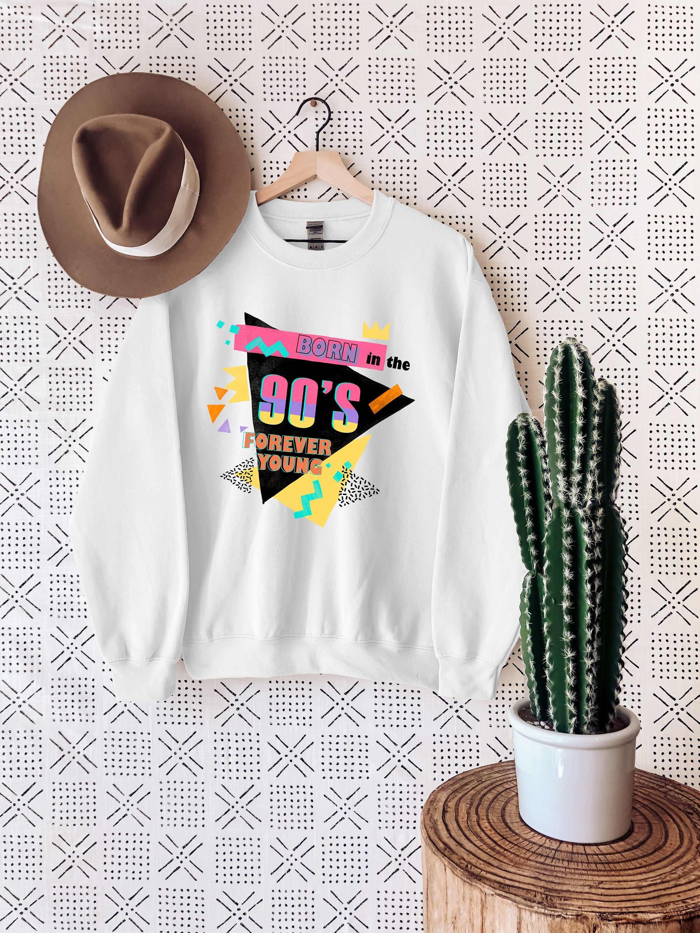 Born in the 90s Forever Young Sweatshirt, Womens Retro