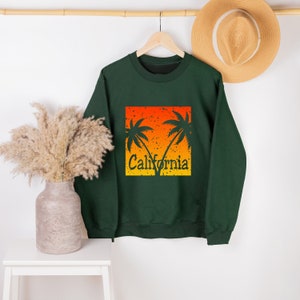 California Sweatshirt, California Lover Gift, Vacation Sweatshirt, Palm Tree Design Sweat, California Gift, State Sweatshirt, College Gifts