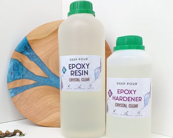 0,8 - 4 kg Epoxidharz und Härter Set | Kunstharz | Kristallklar | Schnell Aushärten | Epoxidharz zum Gießen, Kunst und Kunsthandwerk