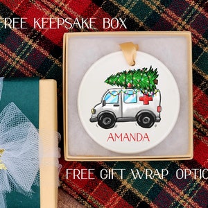 EMT ornament - Personalized EMT ornament - Ceramic EMT ornament -Personalized Paramedic ornament