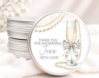 Prosecco & Pearls Candle Favors: Bridal Shower, Birthday, Brunch