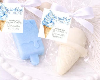 Sprinkled With Love Baby Shower Favor, Boy Ice Cream Soap Gift, Sprinkle Party Keepsake