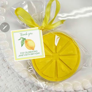 Lemon Party Favors – Main Squeeze Bridal Shower Gift – Personalized Soap Favor for Citrus Baby Showers, Summer Weddings & Capri Parties