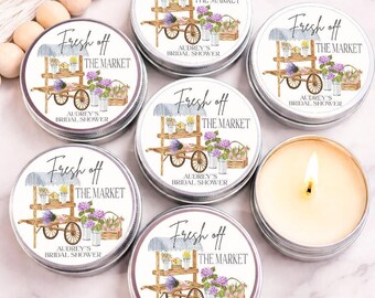 Fresh off the Market Bridal Shower Candle Favors