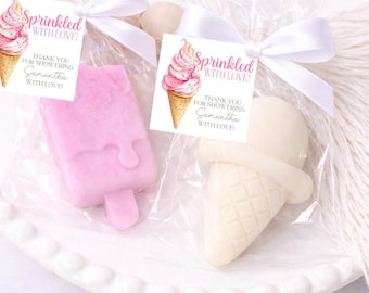 Sprinkled With Love Baby Shower Favor, Ice Cream Soap Gift, Girl Party Keepsake