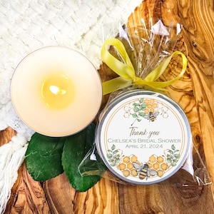 Bee Candle Favor – Honeycomb Candle Gift for Bridal Shower, Wedding, Baby Shower, or Birthday