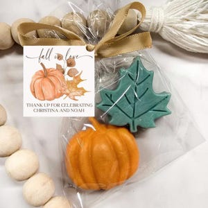 Fall soap favors - pumpkin soap favors - fall wedding soap favors - thanksgiving favors - bridal shower - baby shower - fall housewarming