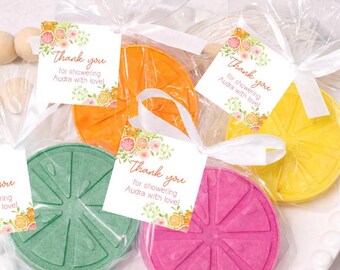 Main Squeeze Bridal Shower Favor Citrus Soap Lime Lemon Orange Thank You