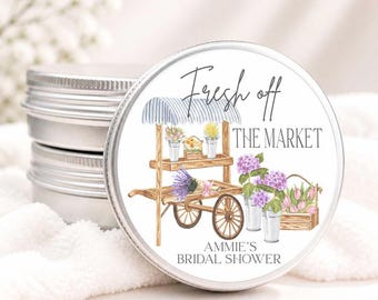 Fresh off the Market Bridal Shower Candle Favors