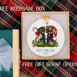 Personalized military ornament - Military Christmas ornament - Army ornament - USMC ornament - Navy ornament - USAF ornament
