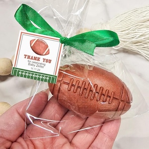 Football Baby Shower Favors – Personalized Soap Gift – Tailgate Theme Decor – Coed Baby Shower – Touchdowns & Tiny Toes Party