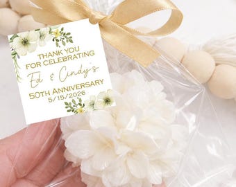 Anniversary Party Favor Soap, Personalized Wedding Celebration Gift, Elegant Keepsake
