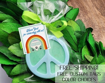 Retro party favors- Two groovy party - Hippie party favors - Groovy party - 1960s party theme - 1970s party theme - Peace symbol favor