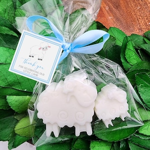 Lamb Baby Shower Favors – Personalized Sheep Soap Favor – Baby Lamb Gift for Baptism or Baby Shower – Fully Assembled & Ready to Gift