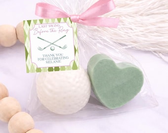 Last Swing Before the Ring Favor, Golf Bachelorette Soap Gift Tag