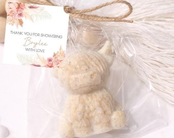 Highland Cow Bridal Shower Favor, Oatmeal Honey Soap, Rustic Wedding Favor