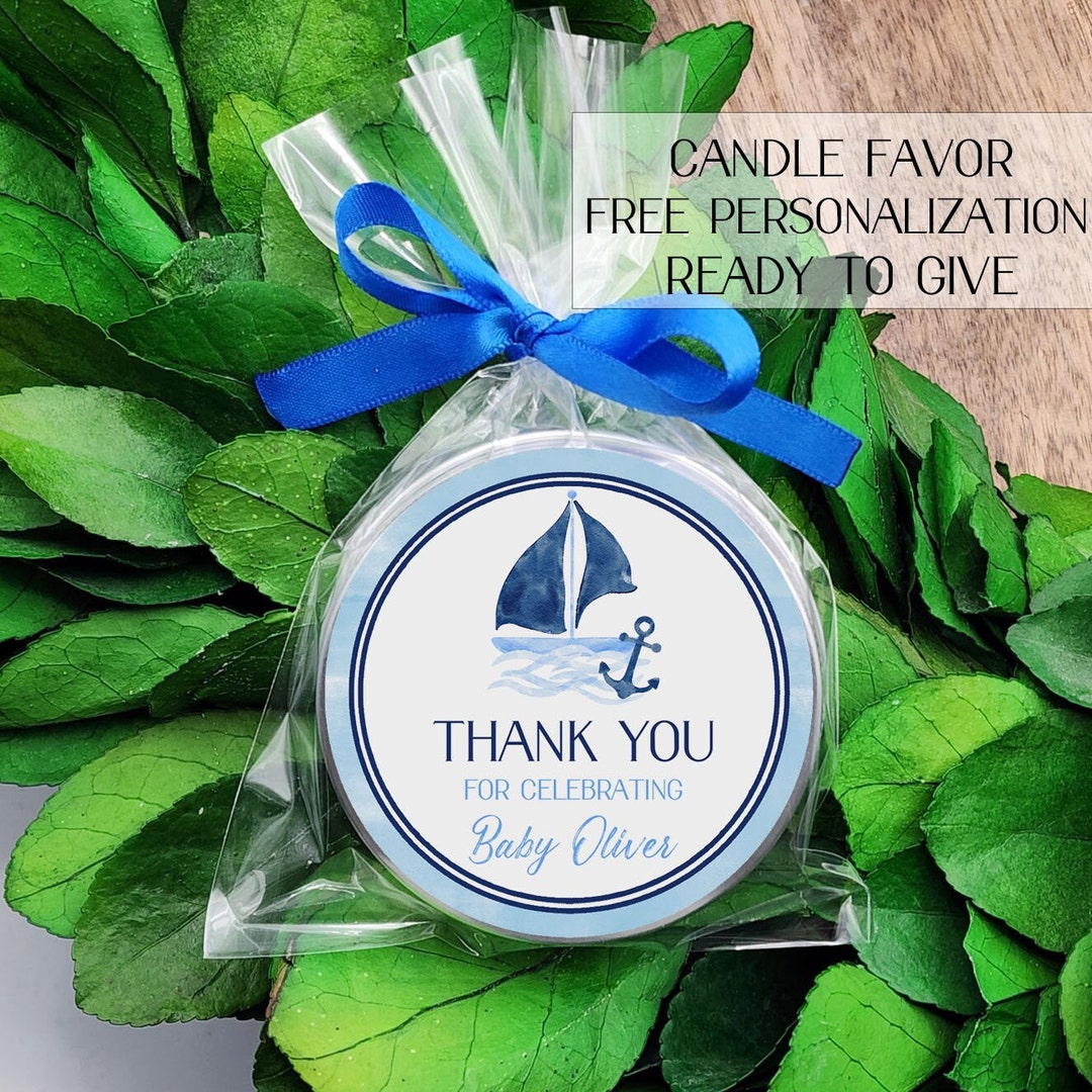 Nautical Baby Shower Favors Naitical Party Favors Nautical Candle Favor ...