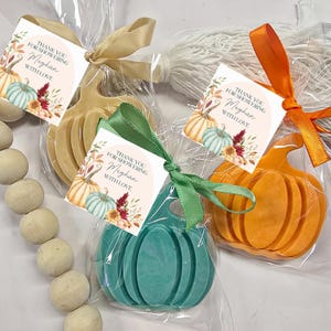 Pumpkin Soap Favors: Autumn or Fall Baby Shower, Bridal Shower Guest Gift