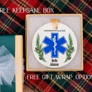 EMT ornament - Personalized emt ornaments - EMT Christmas - Christmas EMT - medic ornament - paramedic ornament - ems ornament