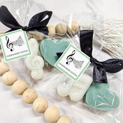 Music Note Soap Favors – Mini Heart & Treble Clef Soaps – Music School Gifts – Recital Party Favor – Custom Music Teacher Gift – Soap Set