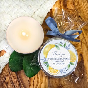 Lemon Candle Favors: Personalized Bridal Shower/wedding Guest Gifts