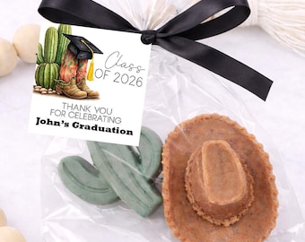 Graduation Party Favor Soap, Class of 2026 Western Gift, Cowboy Theme Keepsake