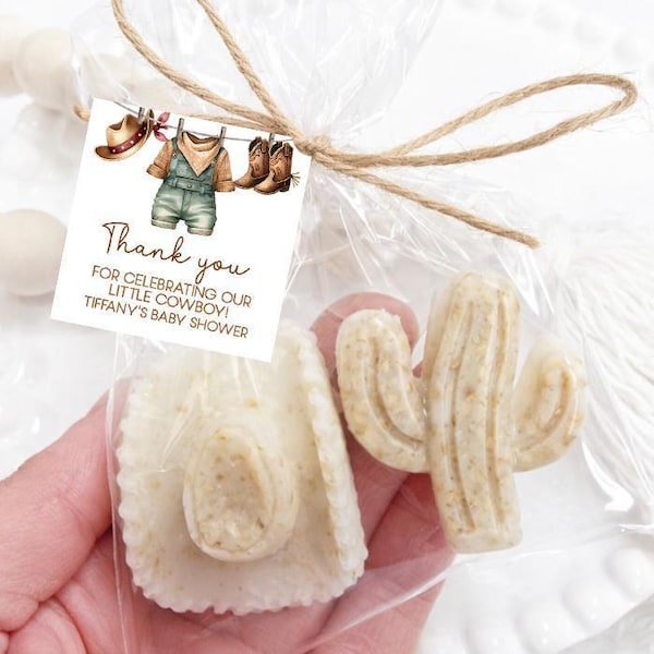 Oatmeal Honey Soap Favors – Cowboy Baby Shower Gift Set - Set of 10