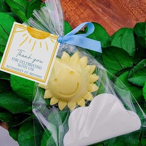 Here comes the sun favors - first trip around the sun favors - sun favors - sunshine favors - boho sunshine party - retro sun - sun party