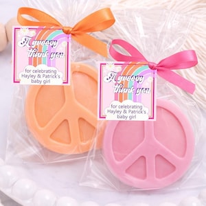 Peace Sign Soap Favors | Retro Party Decor | Personalized Thank You Gift