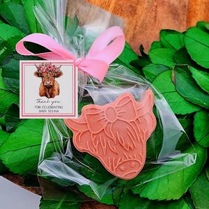 Highland Cow Soap Favor – Baby Shower or First Birthday Guest Gift – Rustic Farm Party Favor