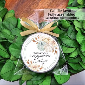 Fall candle favors - fall bridal shower favors - fall in love theme - fall in love wedding favors - fall wedding favors - bulk candle favors