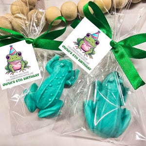 Frog Soap Party Favors: Personalized Tag, Birthday Thank You Gifts