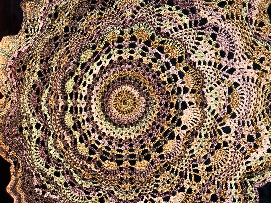 Crochet Pineapple Stitch Table Cover Etsy