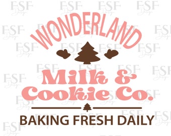 NATALE SVG, Digital Download, png, jpg, dxf, Wonderland Milk e Cookie Co