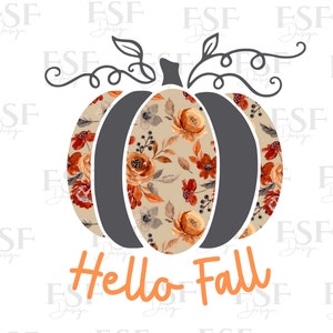 HERBST KÜRBIS SVG, Digitaler Download, Hello Fall