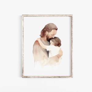 Christ&#39;s Embrace, Jesus Portrait, Digital print