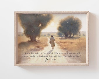 I am the light of the world - John 8:12 - Jesus Art - GG289