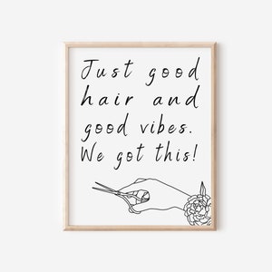 Hair Salon Poster, Hair Salon Decor, Funny Hair Salon Print,  Hair Salon Printable, Hairstylist Gift, Hairstylist Sign,