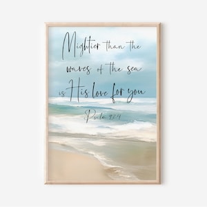 Mightier than the waves of the sea - Bible verse Poster - GG261