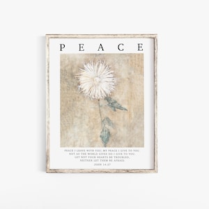 John 14:27 Peace I leave with you,  Bible Verse Vintage Printable Wall Art