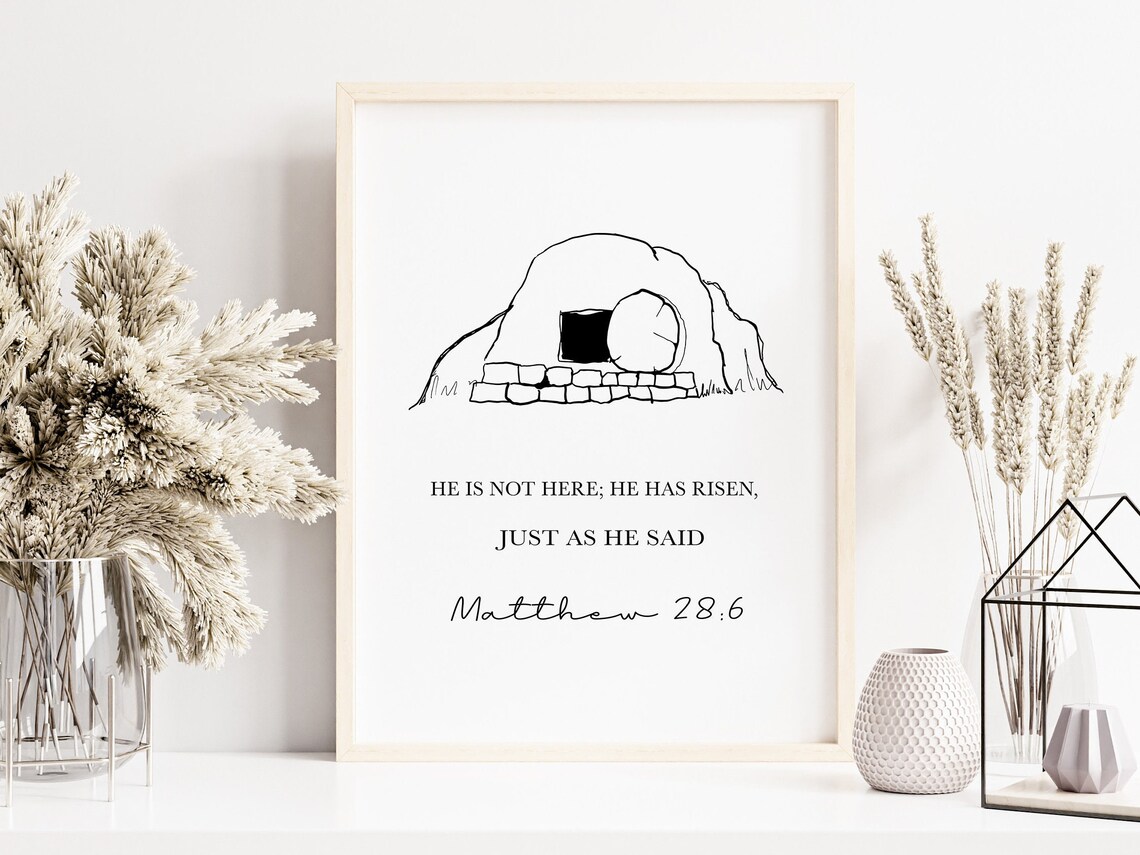 Set of 6 Printable Posters, Religious Easter Story Decoration, Bible ...