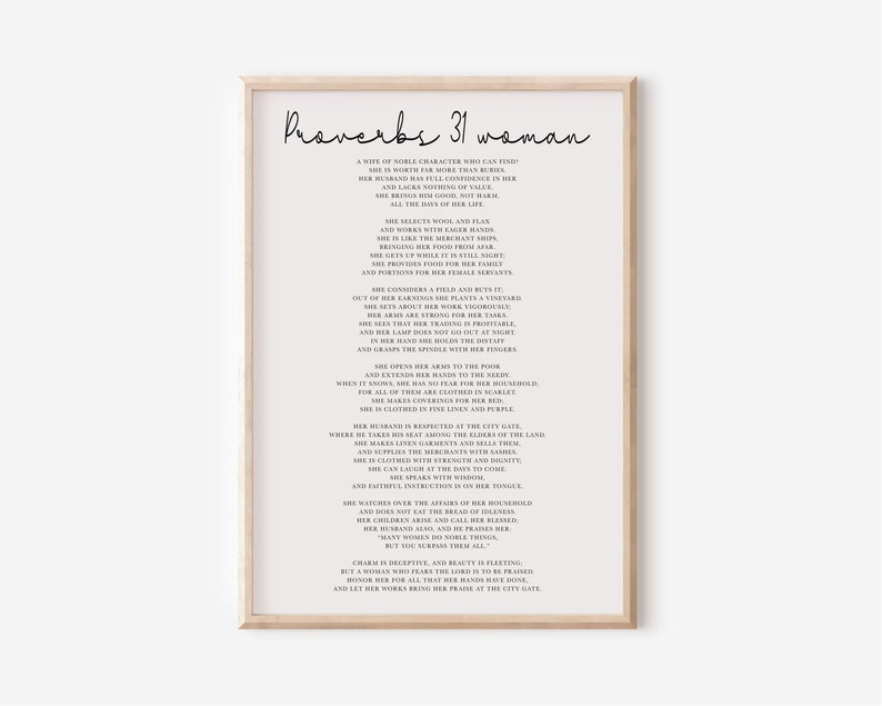 Mother's Day Gift - Proverbs 31 Woman Set of 2 Posters - Abstract Boho ...