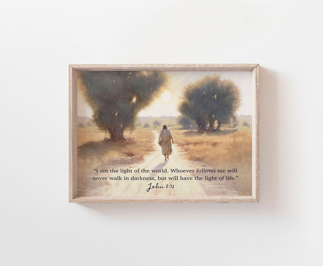 I Am the Light of the World - John 8:12 - Jesus Art - GG289 - Etsy