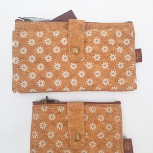 Portefeuille en liège naturel pour femme, cuir végétalien, liège du Portugal, accessoires en liège, un cadeau pour les femmes éco-responsables