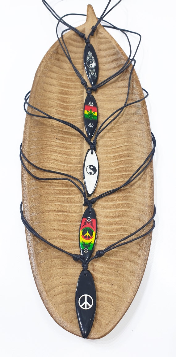 Collana Da Surfista Uomo, Collana Girocollo Uomo, Collana Da Spiaggia, Collana Di Perline A Forma Di Spina Di Pesce, - Italia