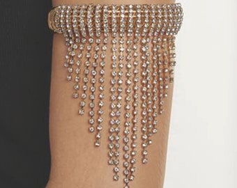 New Fashion Rhinestone Tassel Arm Bracelet Bangle