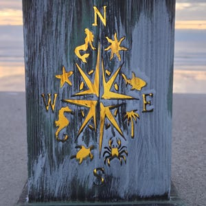 Unique Nautical Sea Life Compass Solar Lanterns